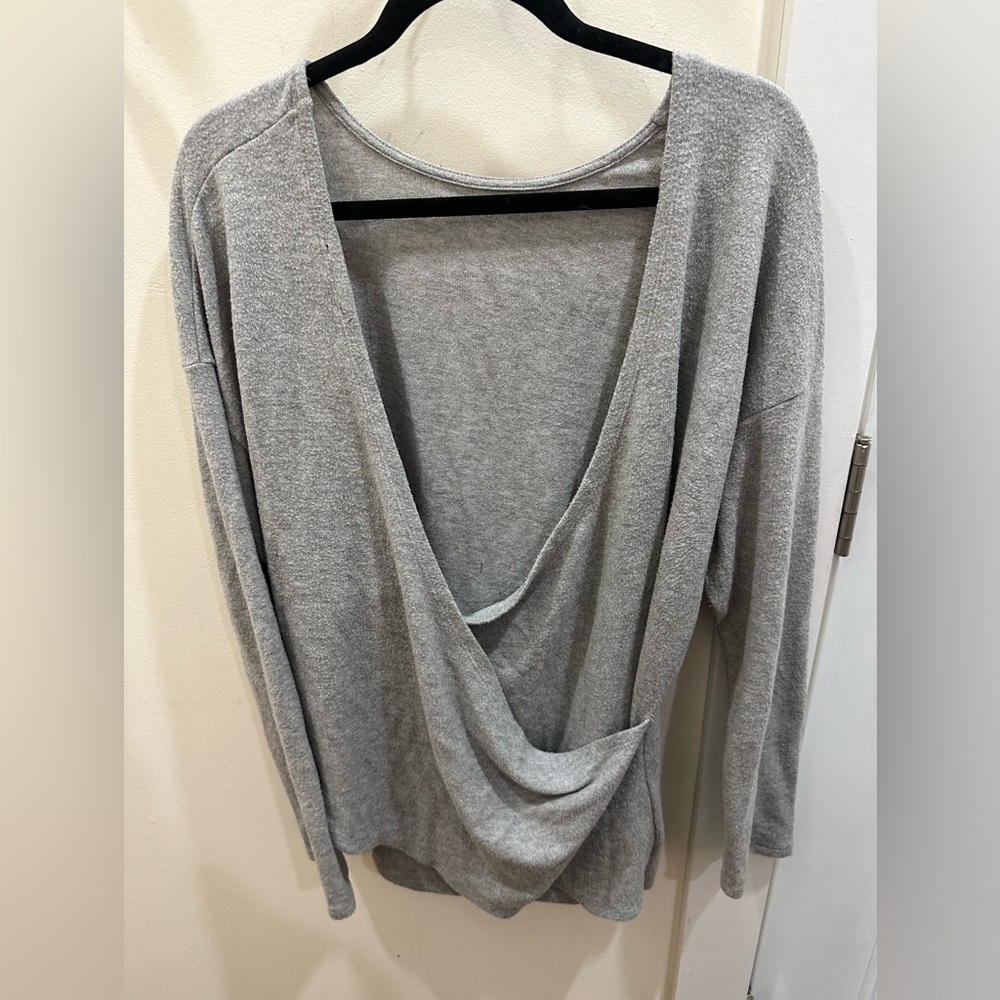 J.Crew reversible V-back long-sleeve tunic or pullover sweater - Picture 2 of 5